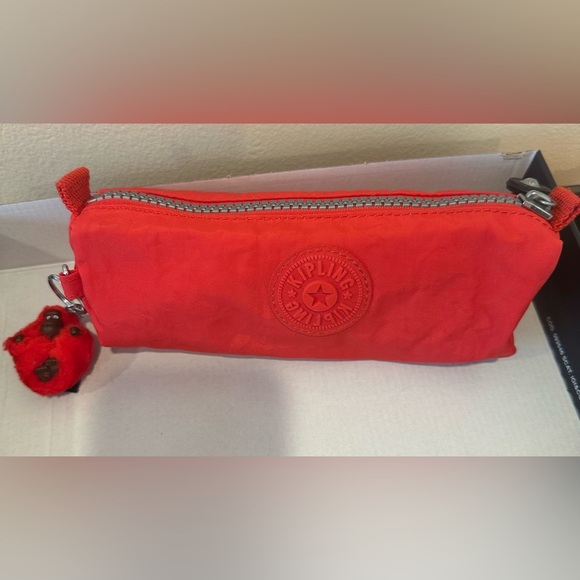 Kipling Vibrant Red Zip Pouch - Picture 1 of 9